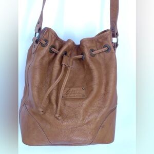 VTG LL BEAN ARCHIVE  Y2K SIGNATURE ALL LEATHER  DISCONTINUED  BUCKET BAG